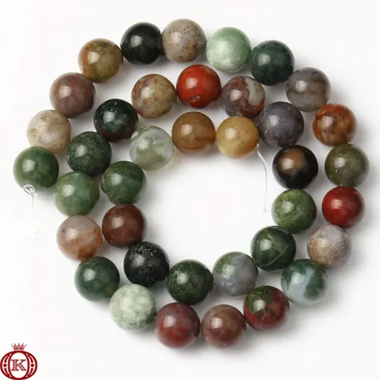 Indian Agate Beads Smooth Round