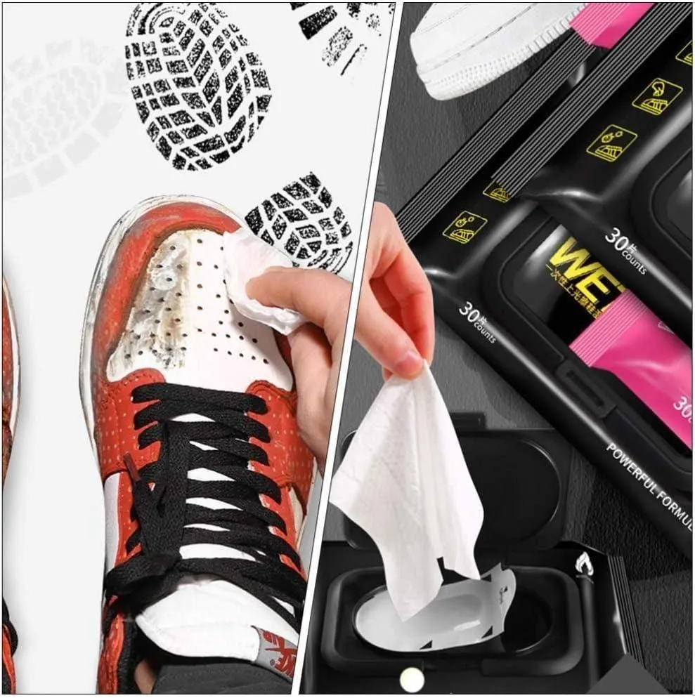 Instant Sneaker Shine – Natural Shoe Cleaning Wipes (Pack of 80)