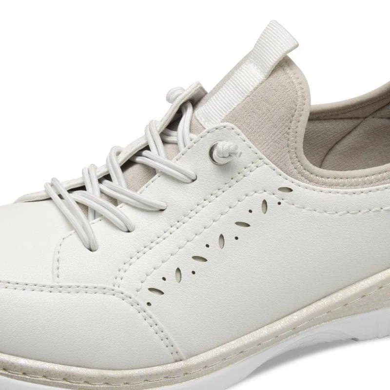 Jana Womens Off White Softline Fashion Trainer 8-24772-44