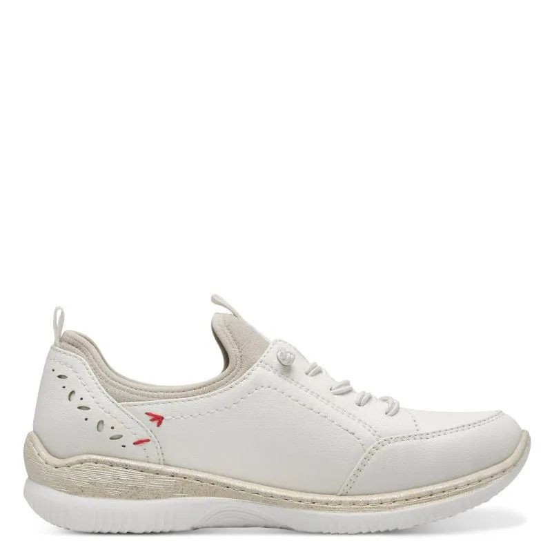 Jana Womens Off White Softline Fashion Trainer 8-24772-44