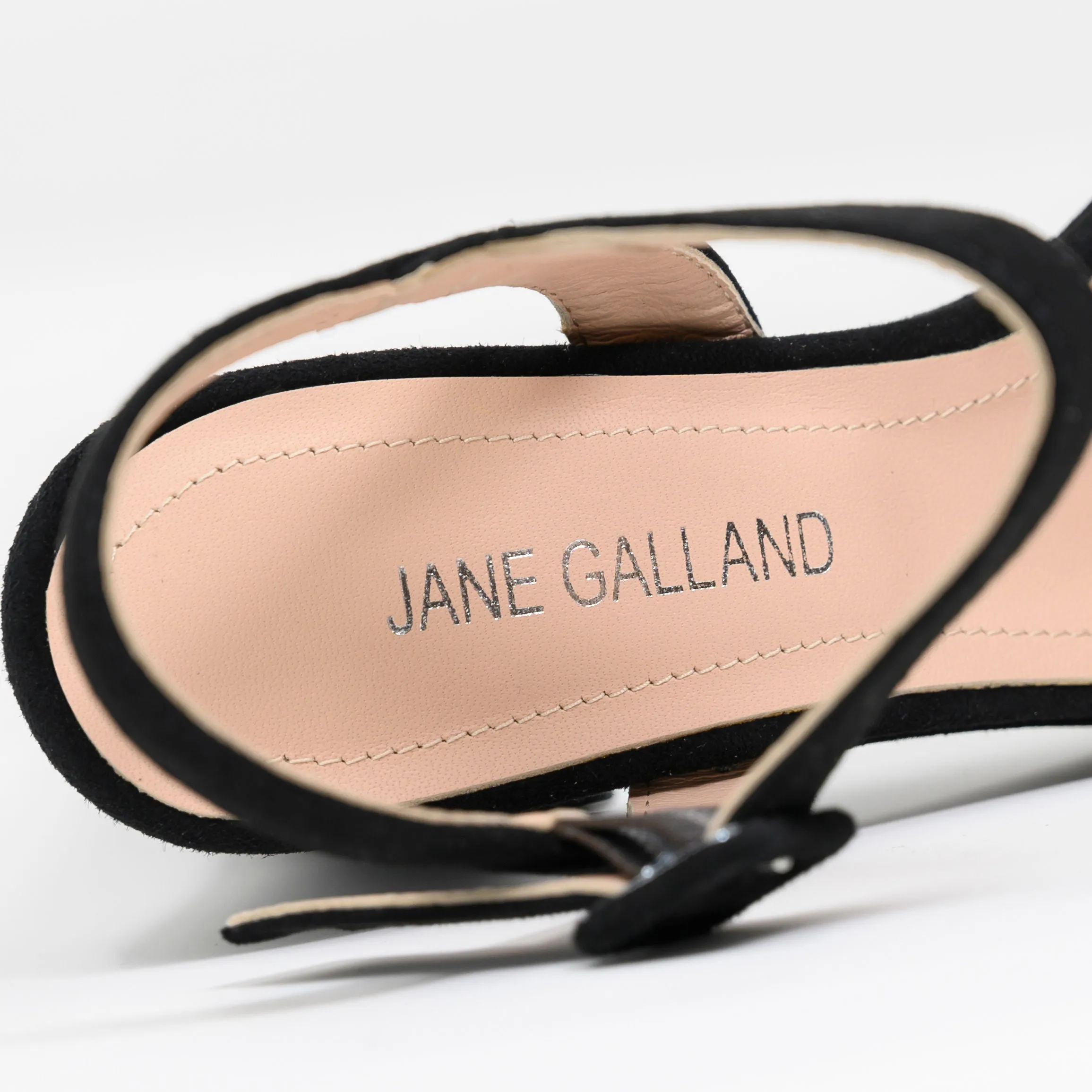 Jane Galland Sandals Juliette Black Suede Platform