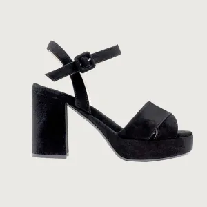 Jane Galland Sandals Juliette Black Suede Platform
