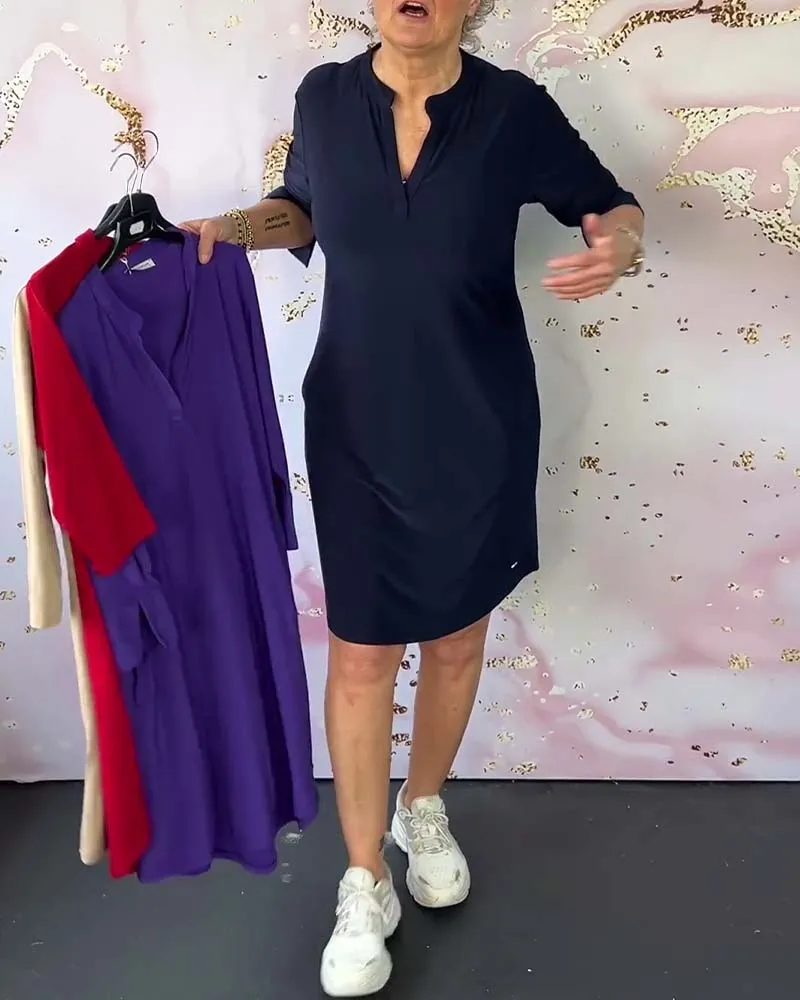 Jimena | Trendy V-Neck Dress
