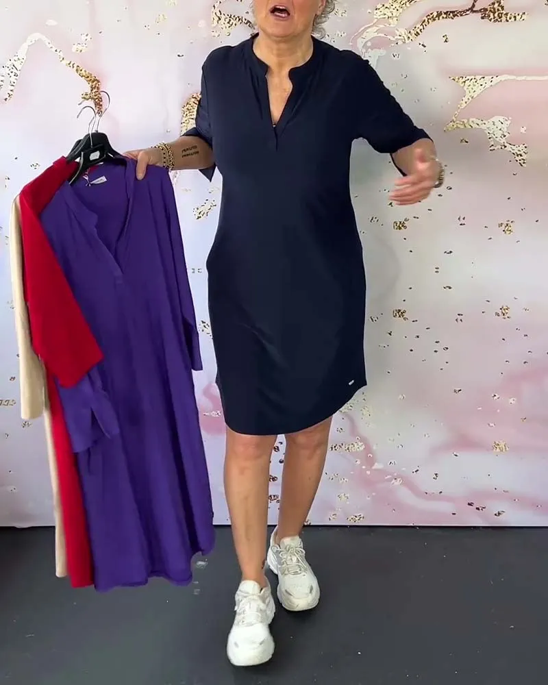 Jimena | Trendy V-Neck Dress