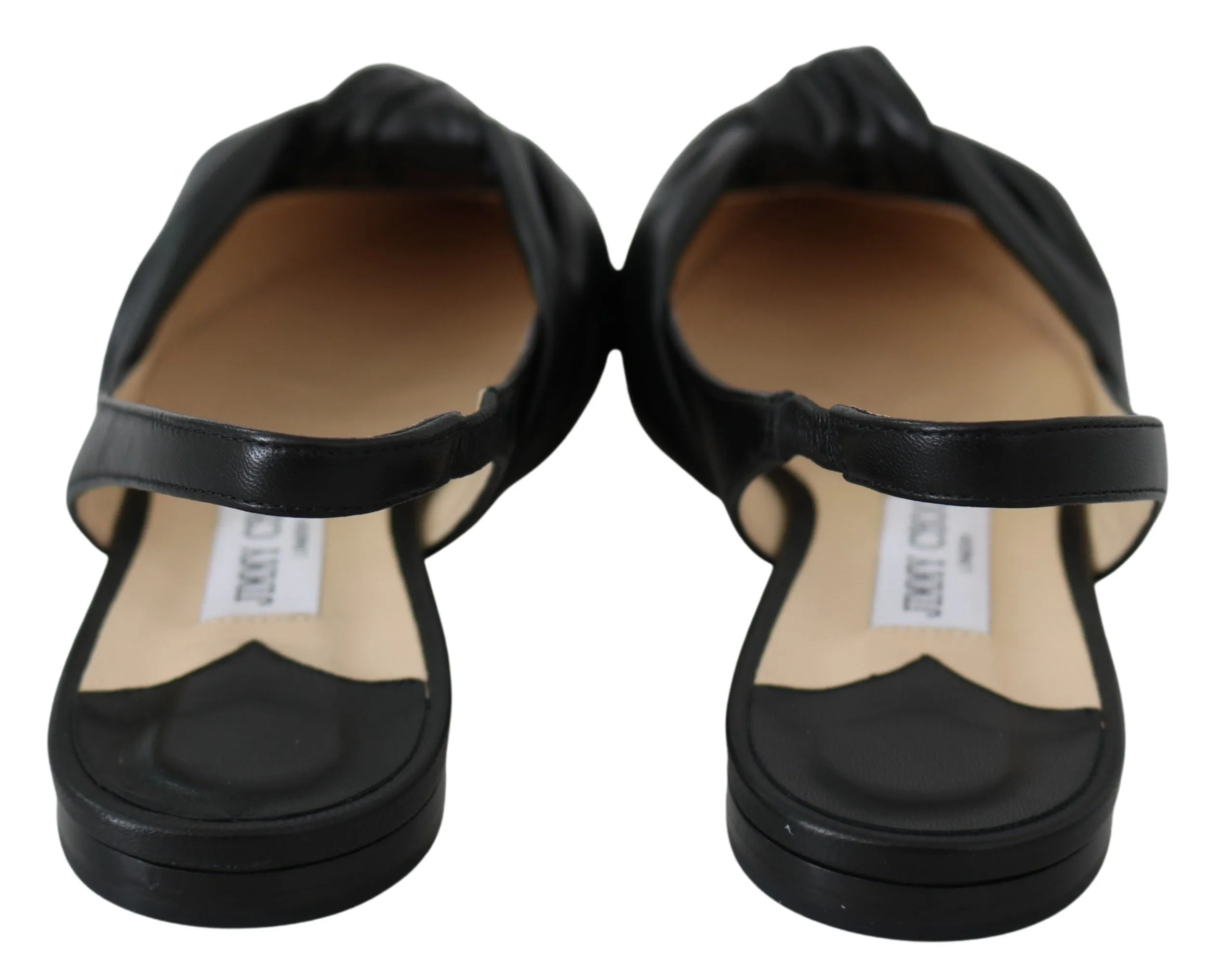 Jimmy Choo Leather Elegant Pointed Toe Flats