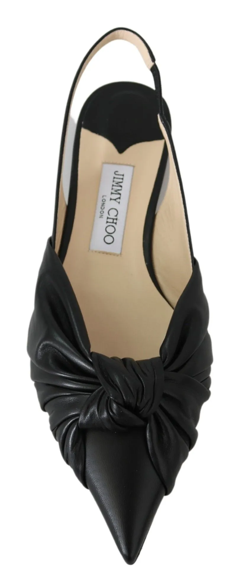Jimmy Choo Leather Elegant Pointed Toe Flats