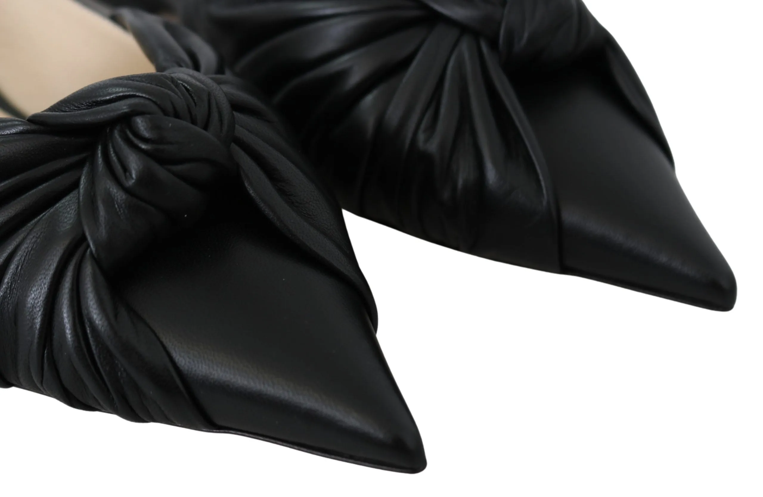 Jimmy Choo Leather Elegant Pointed Toe Flats