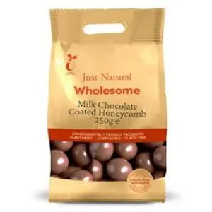 Just Natural Wholesome | Milk Chocolate Coated Honeycomb 250g | 250g