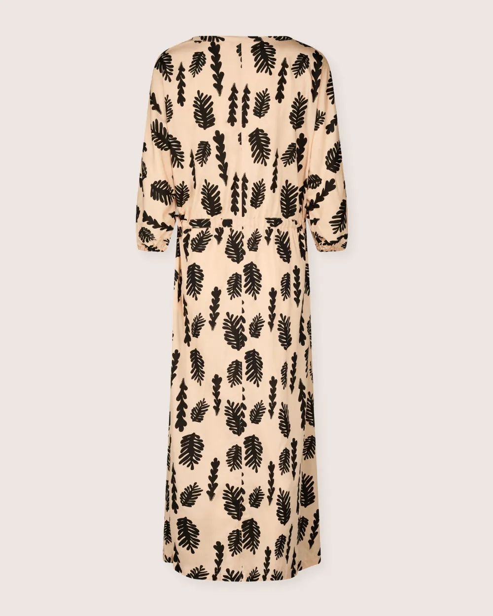 Kaya Cream Seaweed Print Maxi Dress