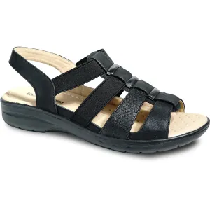 kozi Women Sandal OY5126 Comfort Wedge Sandal Black