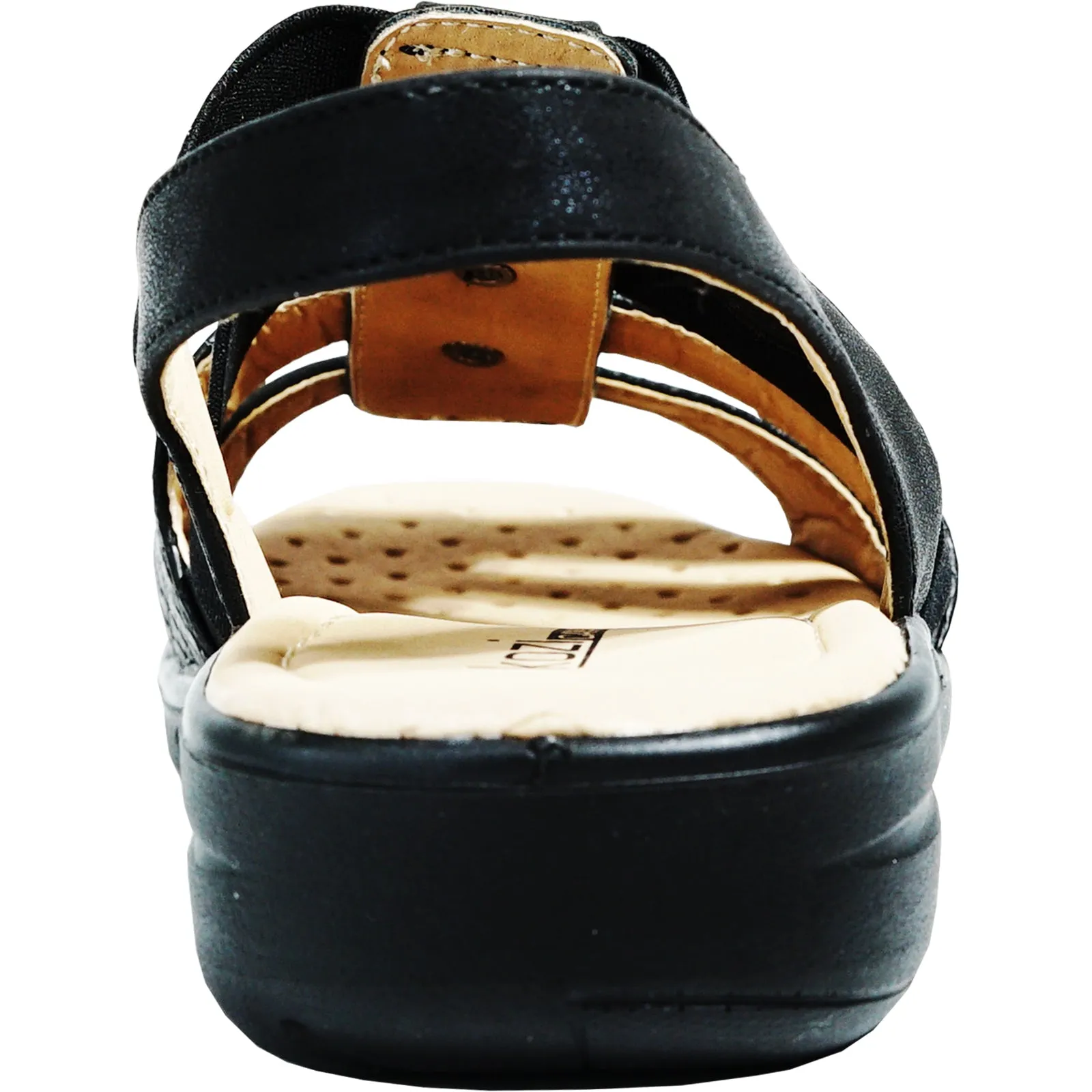 kozi Women Sandal OY5126 Comfort Wedge Sandal Black