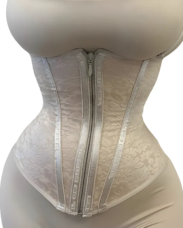 Lace Print Waist Trainer with Straps