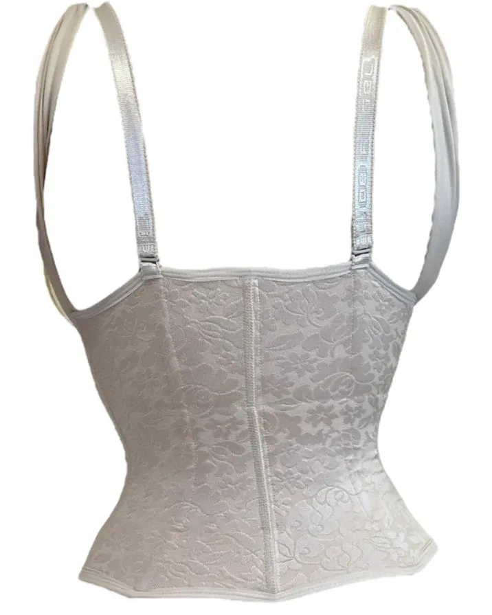 Lace Print Waist Trainer with Straps