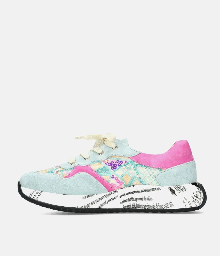 Laura Vita Pretty Pink/Blue Multi Fashion Trainer