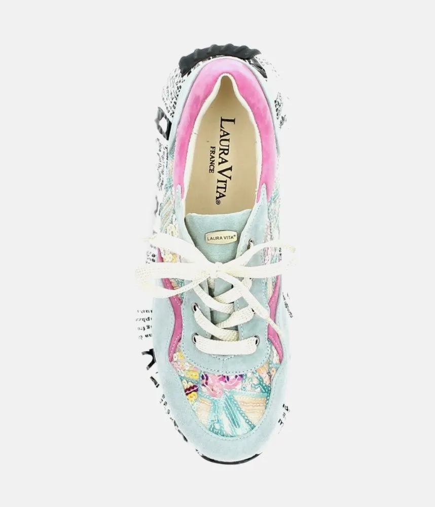Laura Vita Pretty Pink/Blue Multi Fashion Trainer