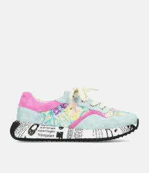 Laura Vita Pretty Pink/Blue Multi Fashion Trainer