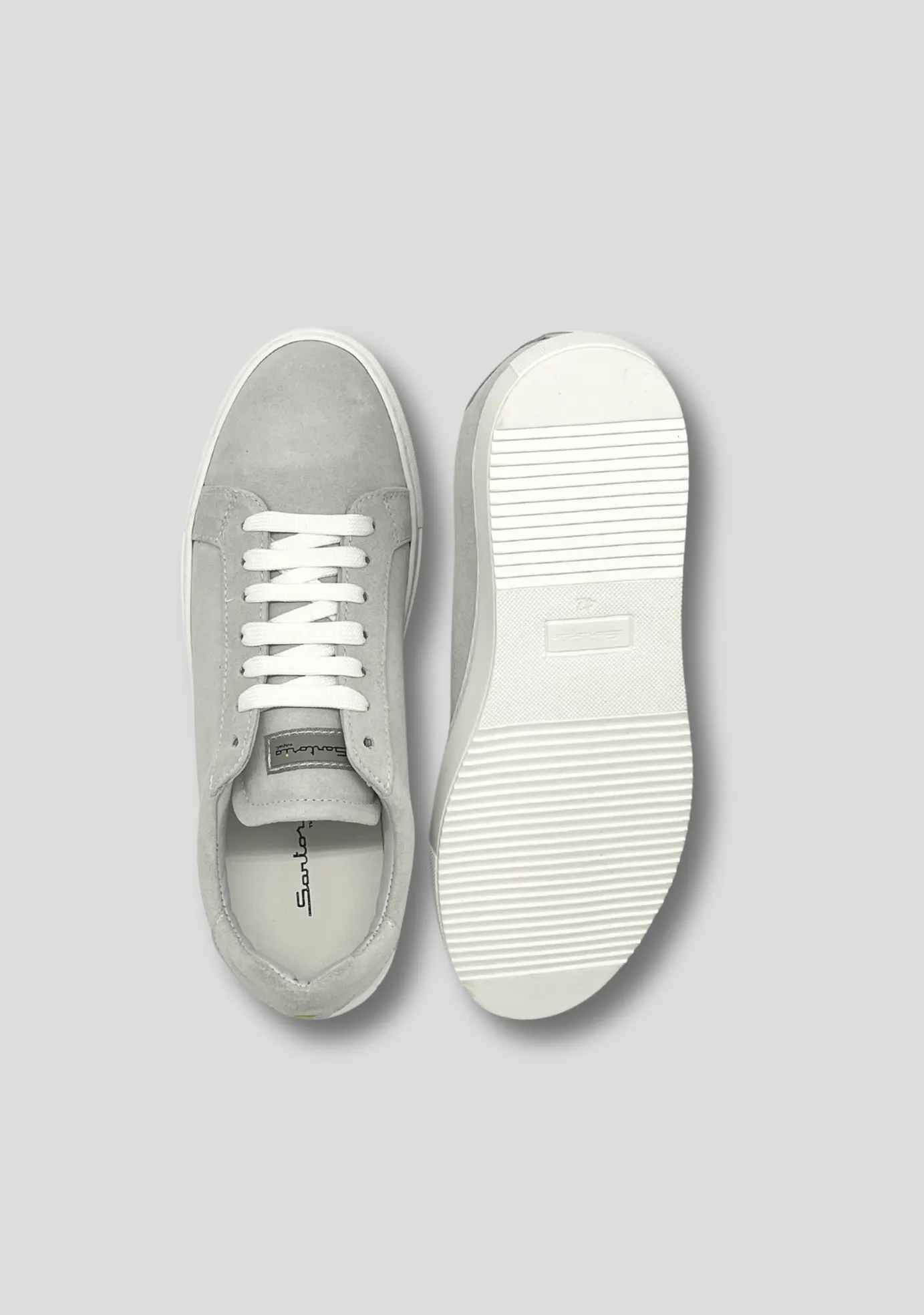 Light Grey Suede Sneakers