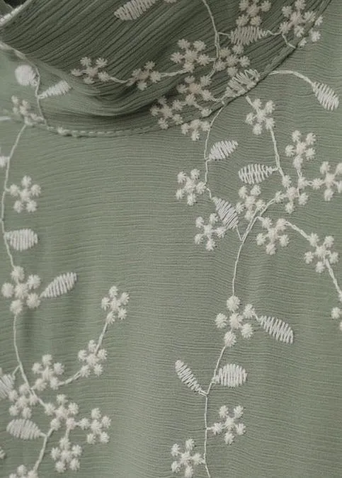 Long-Sleeve Embroidered Maxi Dress