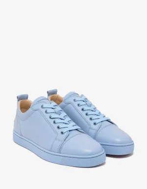 Louis Junior Flat Sky Blue Leather Trainers -