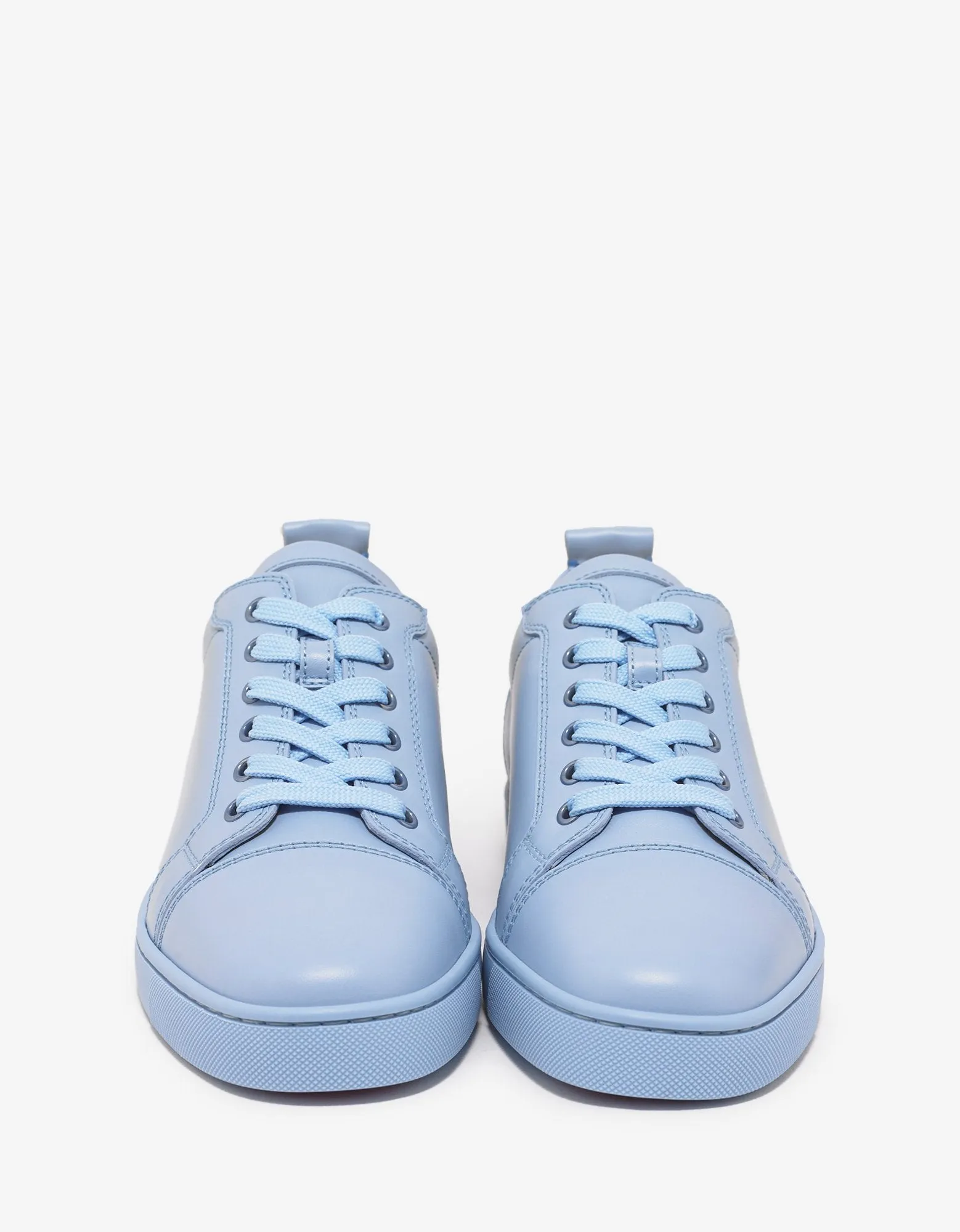 Louis Junior Flat Sky Blue Leather Trainers -