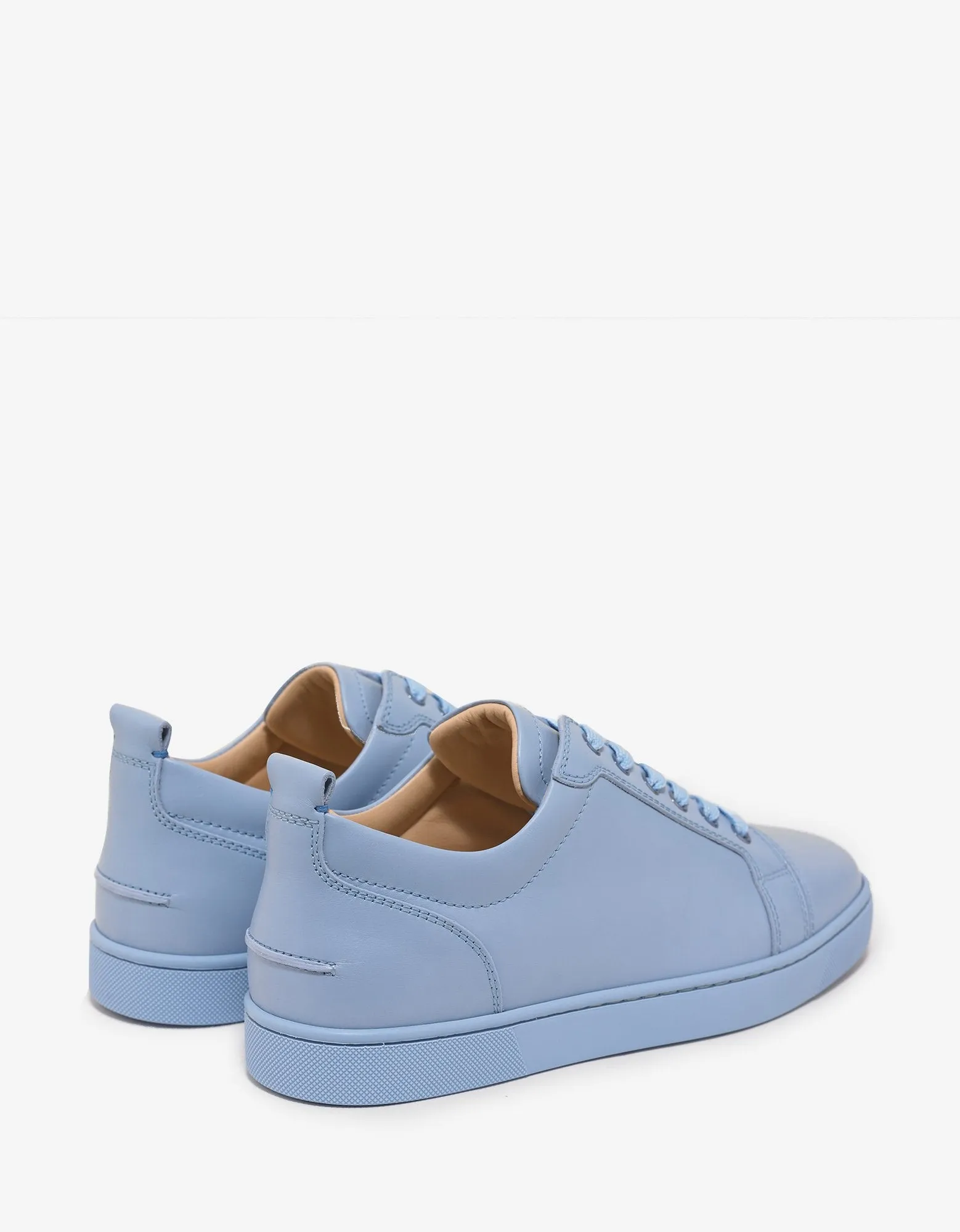 Louis Junior Flat Sky Blue Leather Trainers -