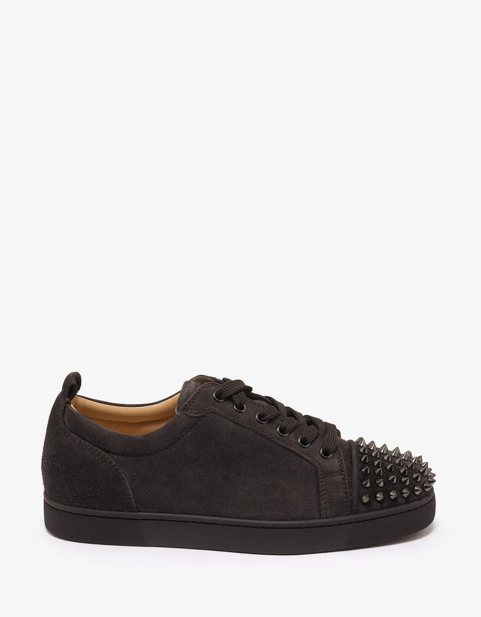 Louis Junior Spikes Flat Réglisse Brown Suede Trainers -
