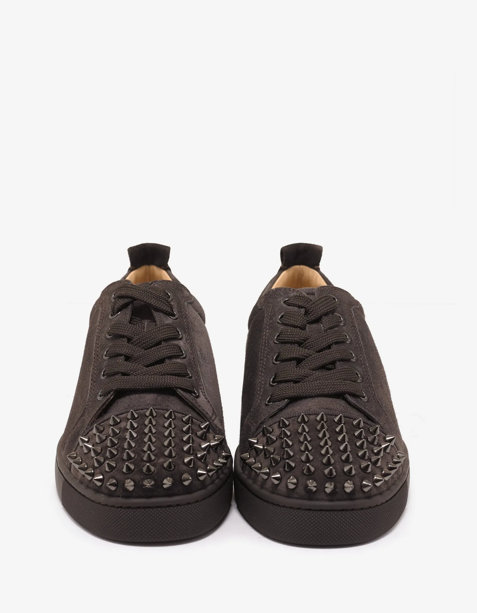 Louis Junior Spikes Flat Réglisse Brown Suede Trainers -