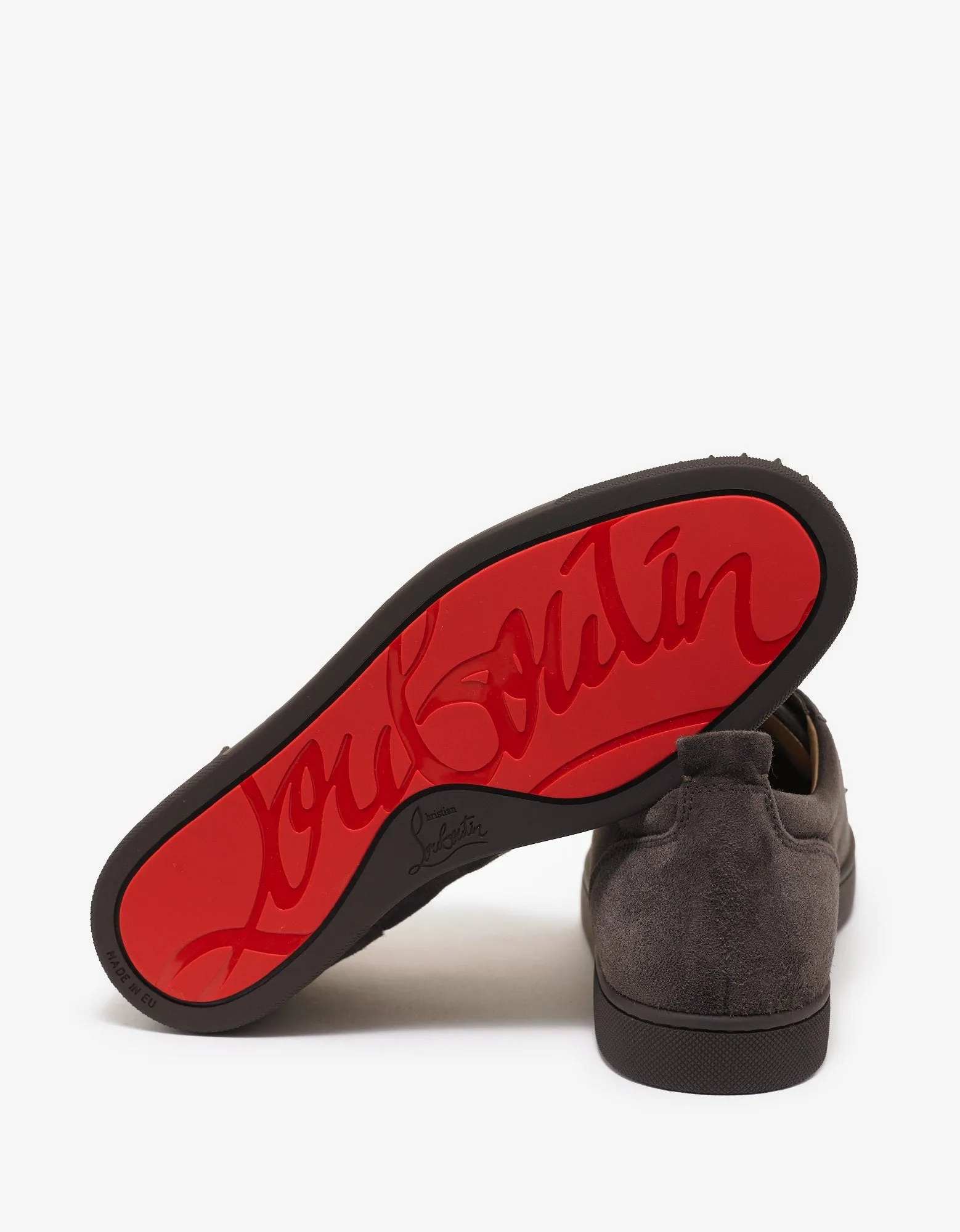Louis Junior Spikes Flat Réglisse Brown Suede Trainers -