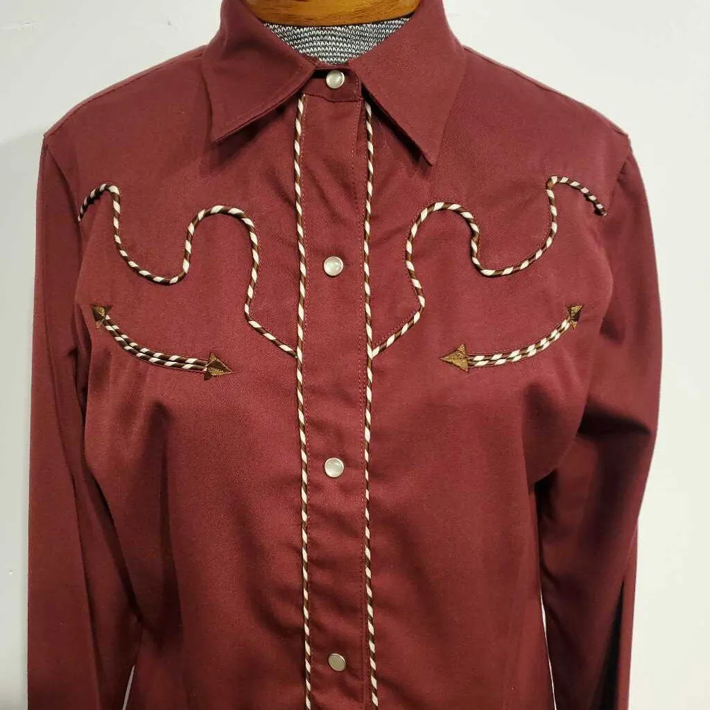 Maroon Western Shirt M