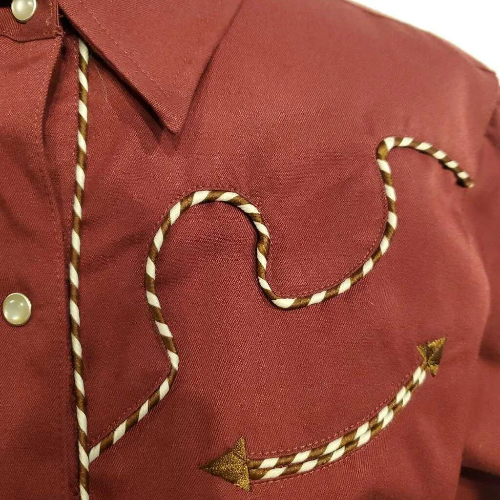 Maroon Western Shirt M