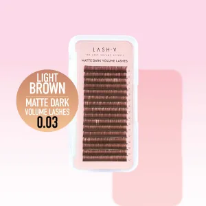 Matte Dark Volume - Light Brown Lashes - 0.03
