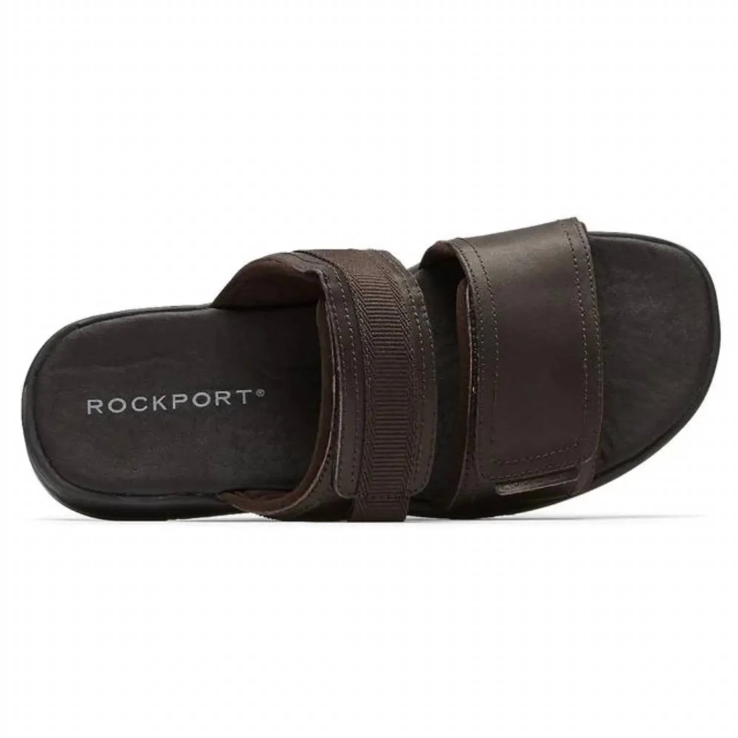 Men's Lucky Bay Dress Slide Sandal In Brown Leather