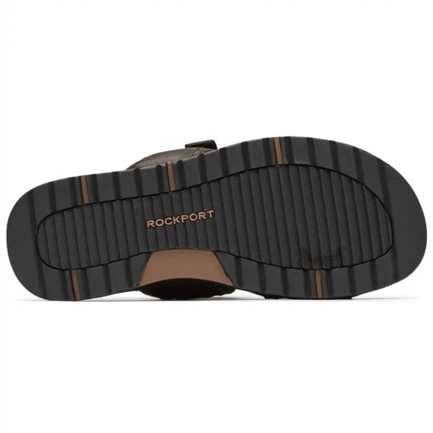 Men's Lucky Bay Dress Slide Sandal In Brown Leather