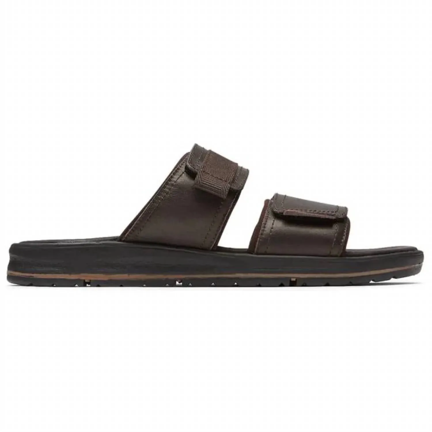 Men's Lucky Bay Dress Slide Sandal In Brown Leather