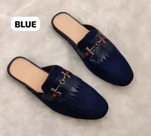Men's Whole Cut loafer Backless Slip On Mule With Buckle-UniqueandClassy