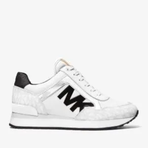 Michael Kors Maddy Two-Tone Logo Trainer White 8M
