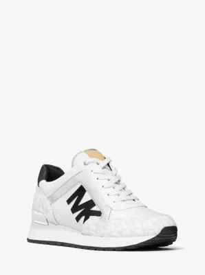 Michael Kors Maddy Two-Tone Logo Trainer White 8M