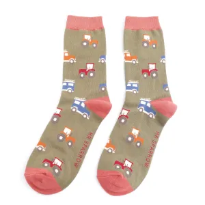Mr Sparrow On The Farm Khaki Bamboo Socks