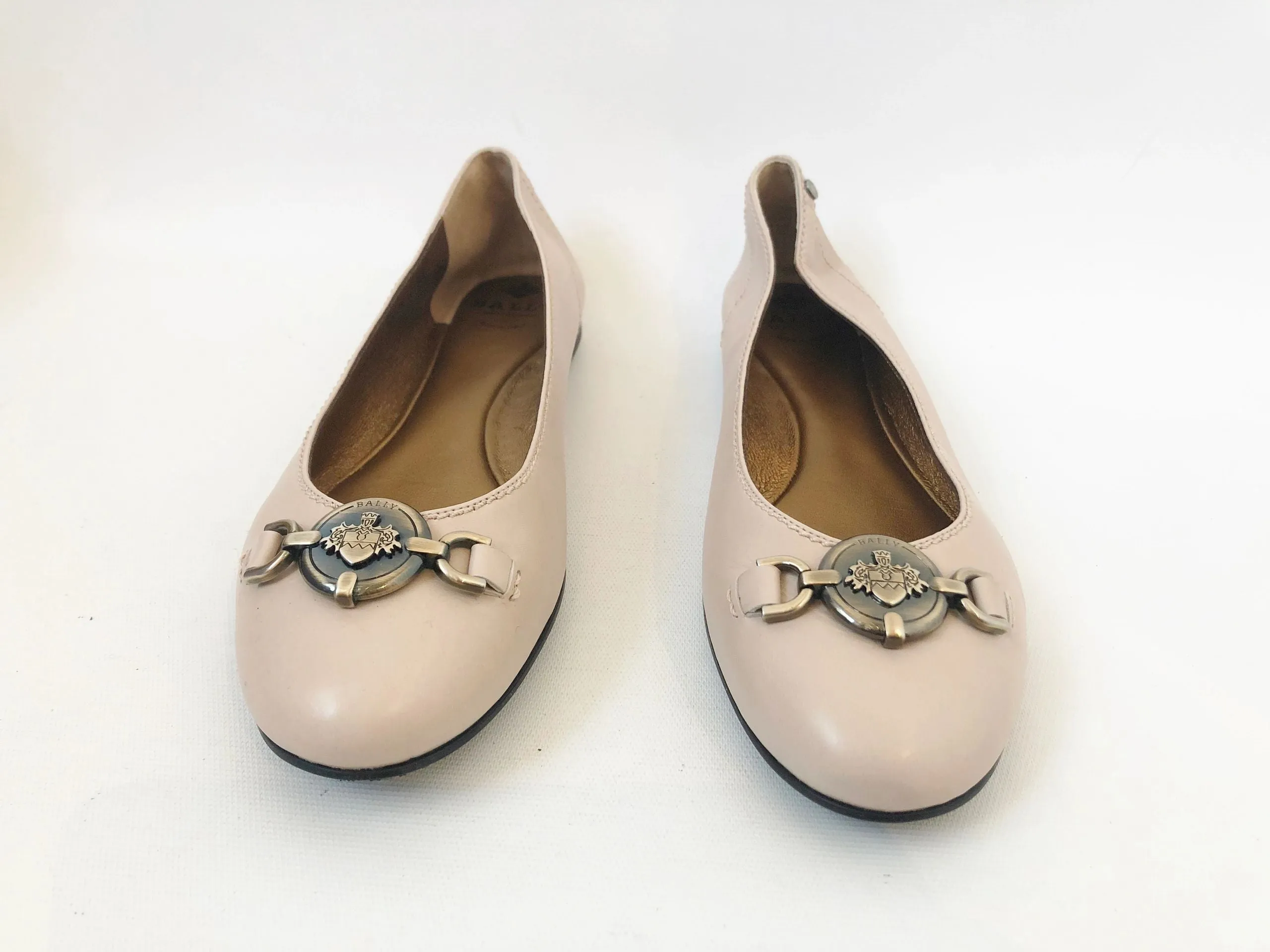 NEW Bally Leather Ballet Flats Size 39 It (9 Us)