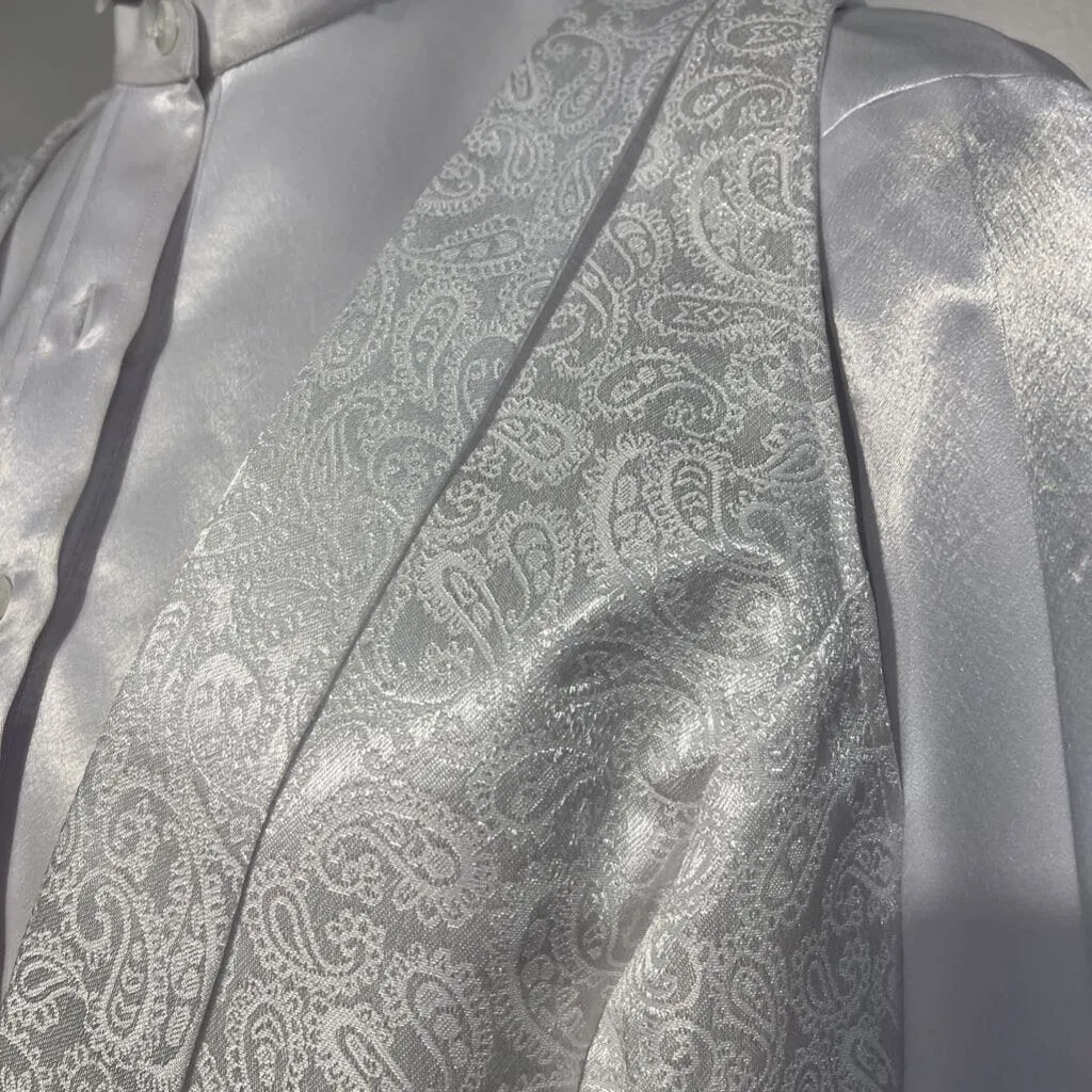 New MTC Formal Vest White Paisley