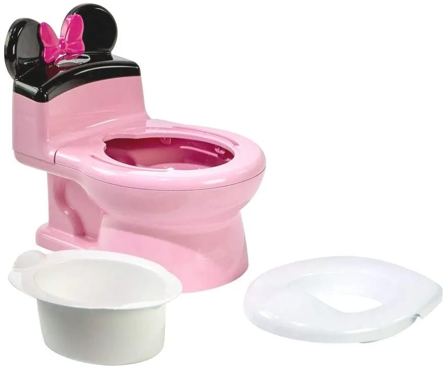 New The First Years Disney Mickey Mouse Imaginaction Potty Training & Transition Potty Seat with Sound! Press 2 buttons top of the seat for applause & flush sounds!