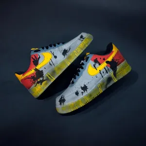 Nike Air Force 1 Custom Sneakers | Grime | Yellow