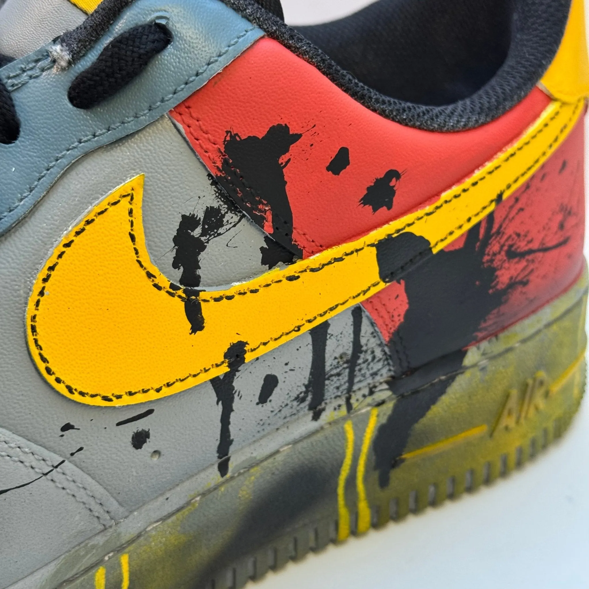Nike Air Force 1 Custom Sneakers | Grime | Yellow