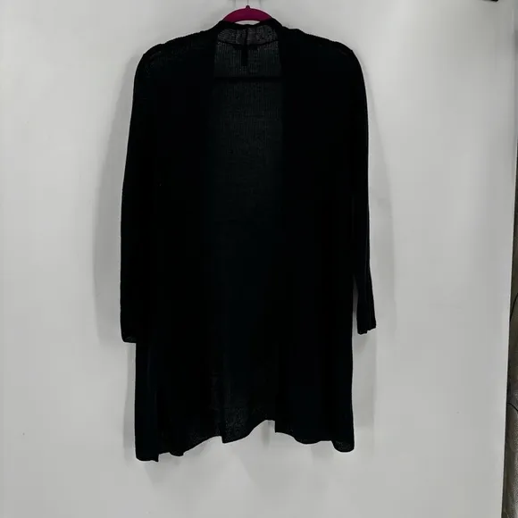 NWOT Eileen Fisher Organic Linen Cotton Airy Tuck Long Cardigan