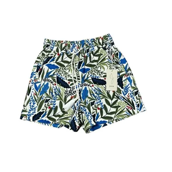 NWT! Joie Evelyn Tropical Beaded Linen Short - Size 4