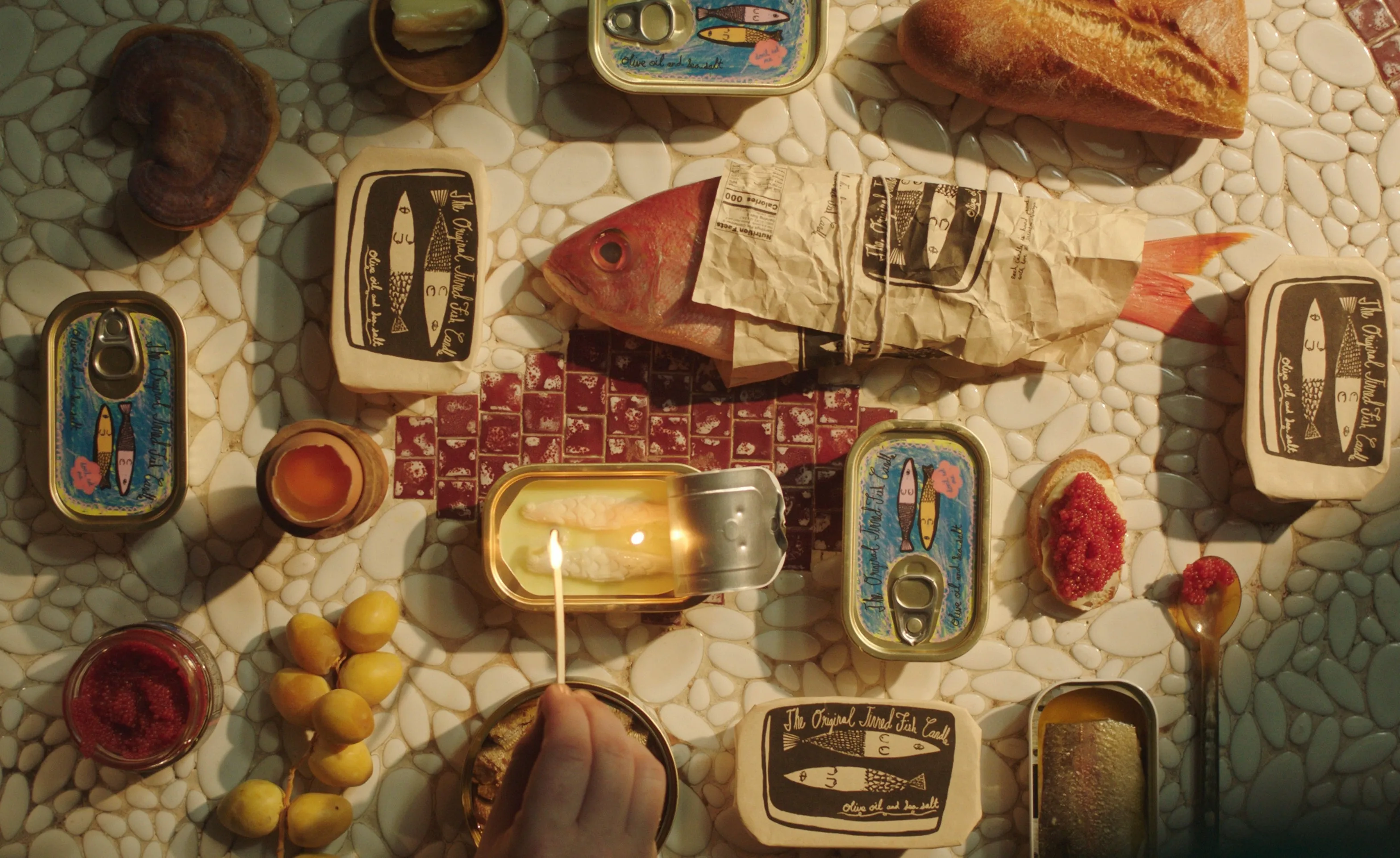 Olive Oil & Salt Tinned Fish Candle