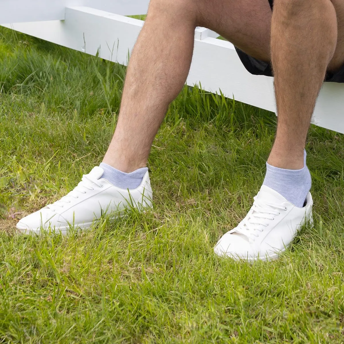 Organic Cotton Men's Trainer Socks | Grey