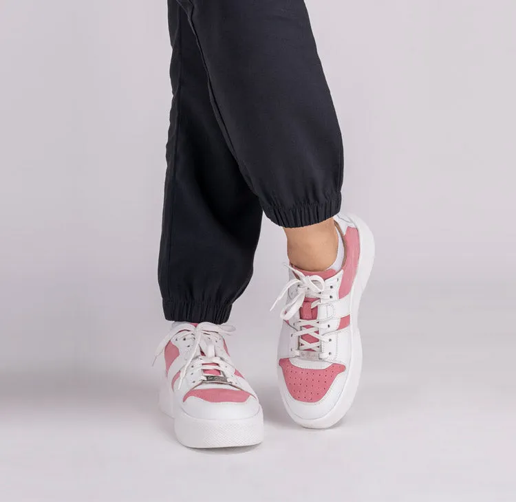 oval white & pink