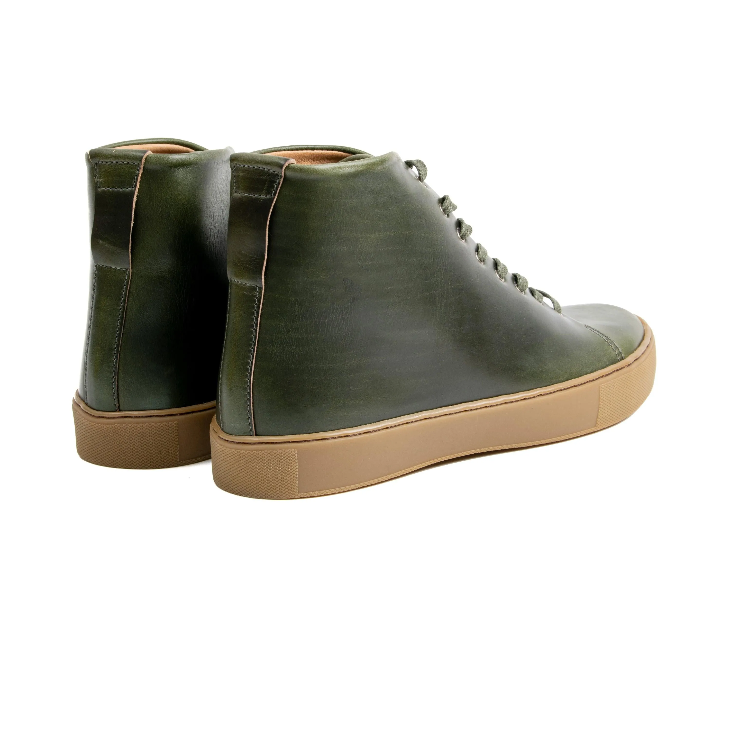 Overstone Hi Derby - Horween Forest Green Chromexcel