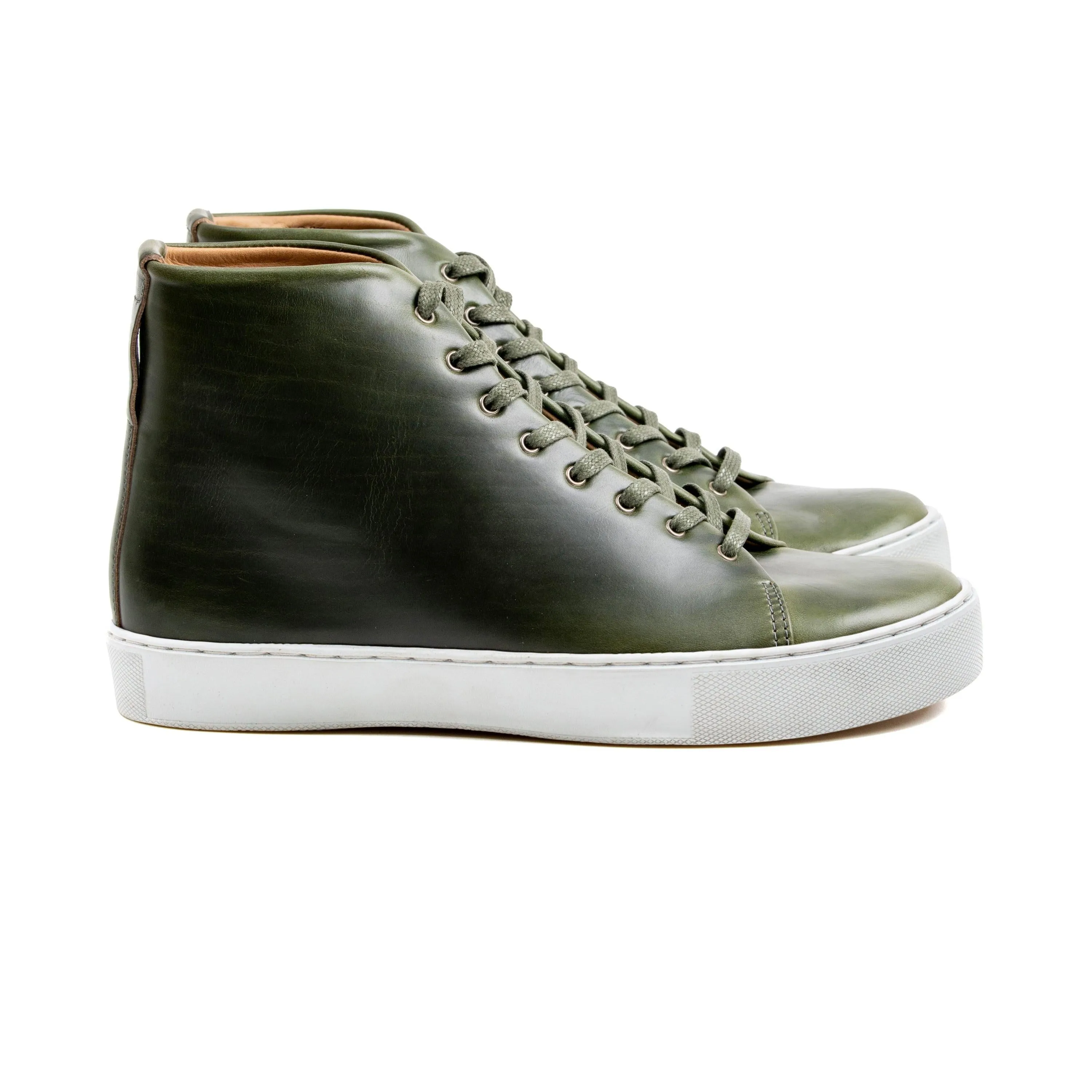 Overstone Hi Derby - Horween Forest Green Chromexcel